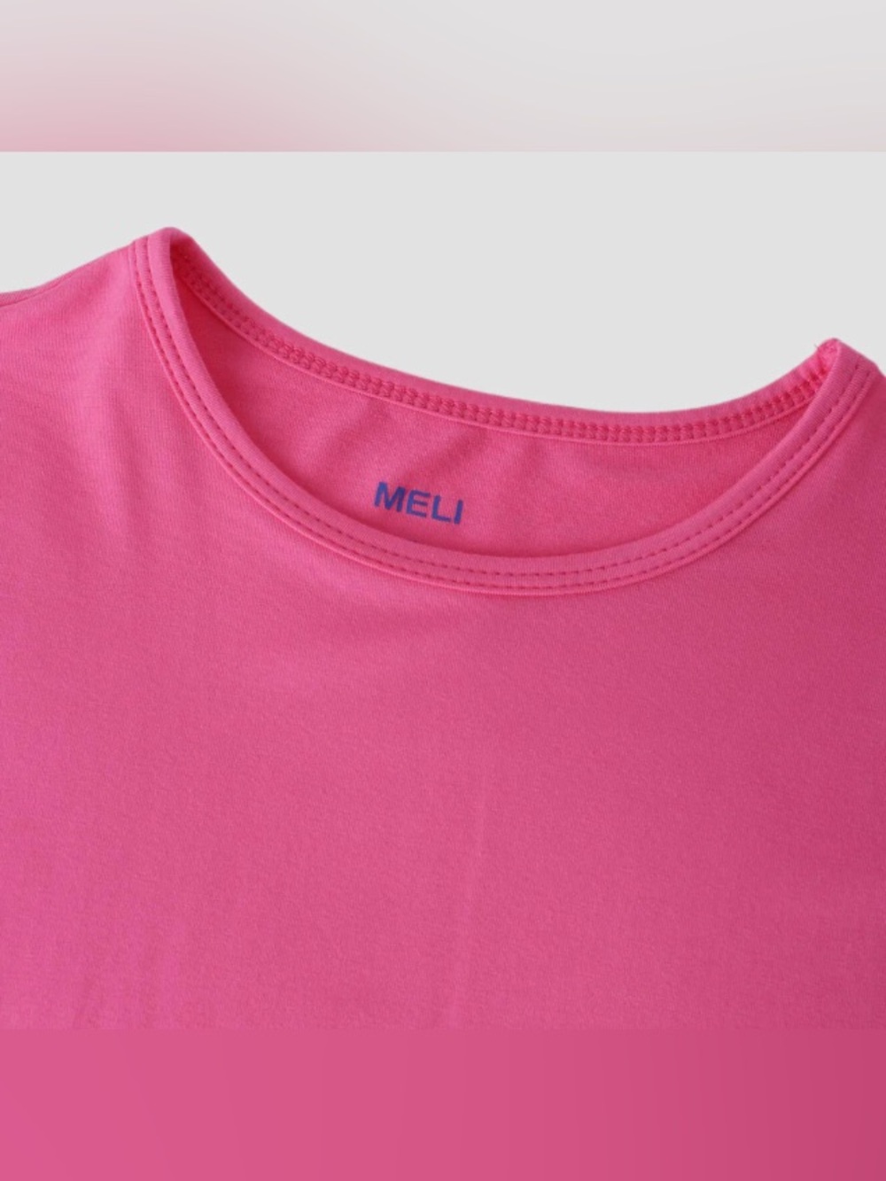 MELI Long Sleeve Wrap Tie Tee-Hot Pink: Size Large - Picture 4 of 7